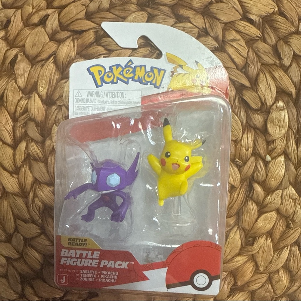 Pokemon Action Figure Set - Purple and Yellow Characters